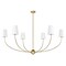 Z-Lite Shannon Chandelier, 6-Light, 62 In.W x 25.75 In.H, Rubbed Brass/white 3040-62RB - alternate 8